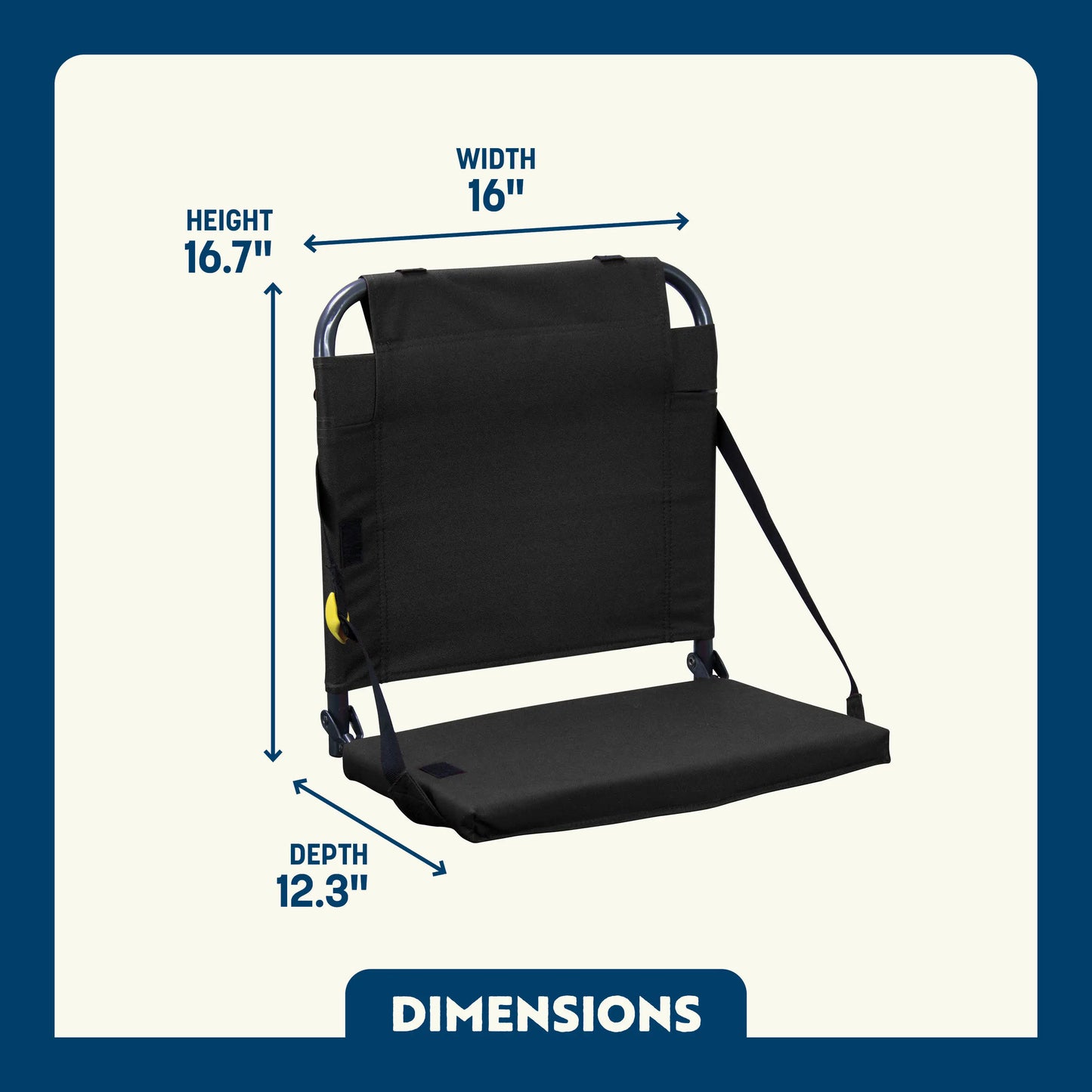 Ergonomic Back-Support BleacherBack - Choice 696 - Bleacher-Friendly Stadium Chair with Back Support Detail