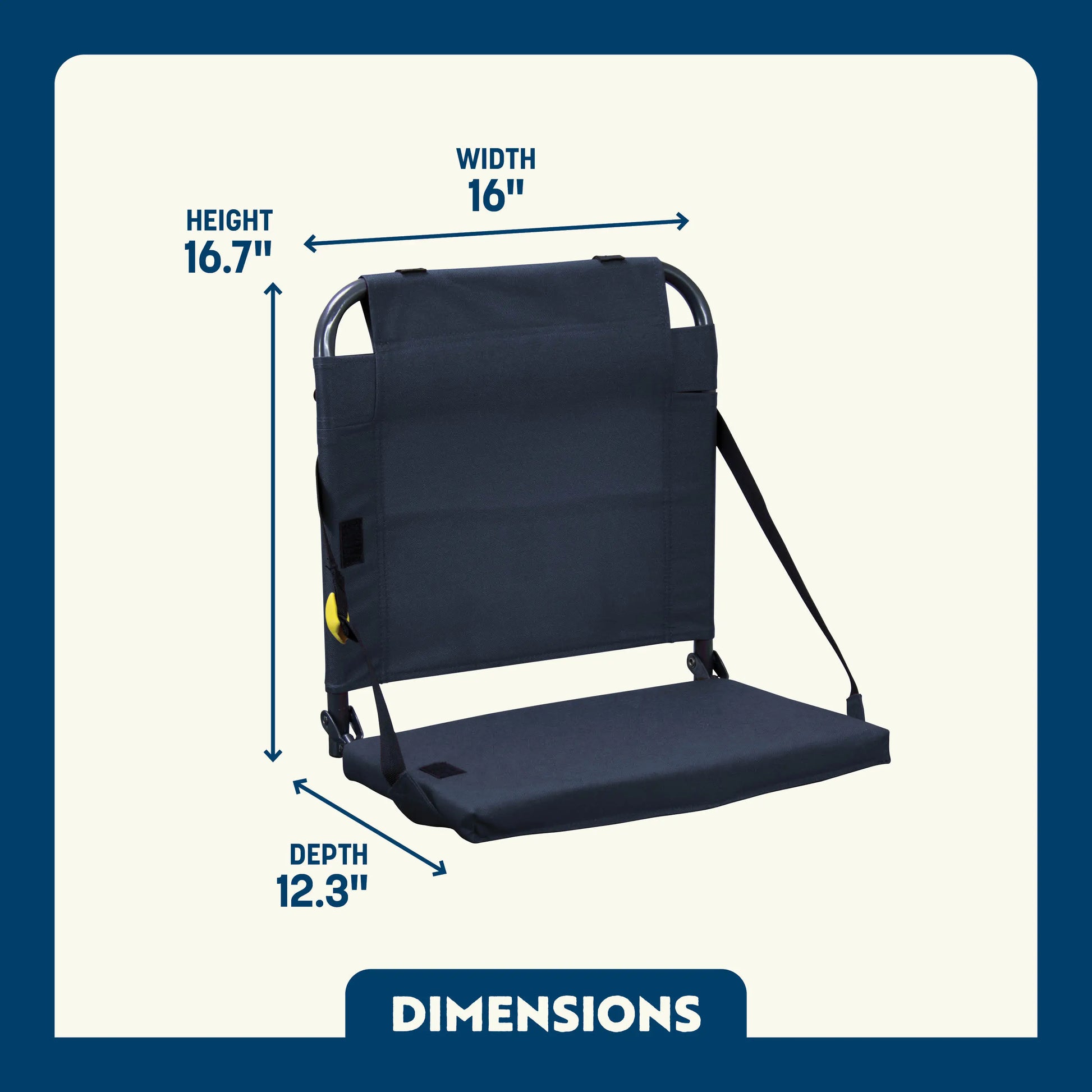 Ergonomic Back-Support BleacherBack - Choice 696 - Bleacher-Friendly Stadium Chair with Back Support Detail