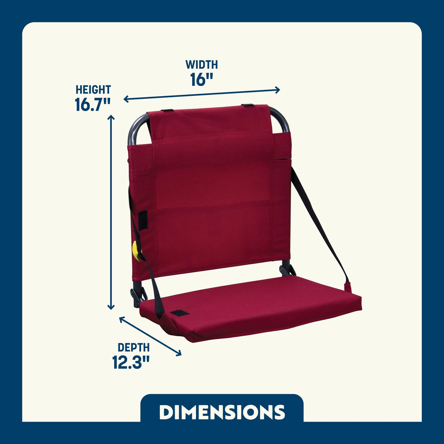 Ergonomic Back-Support BleacherBack - Choice 696 - Bleacher-Friendly Stadium Chair with Back Support Detail