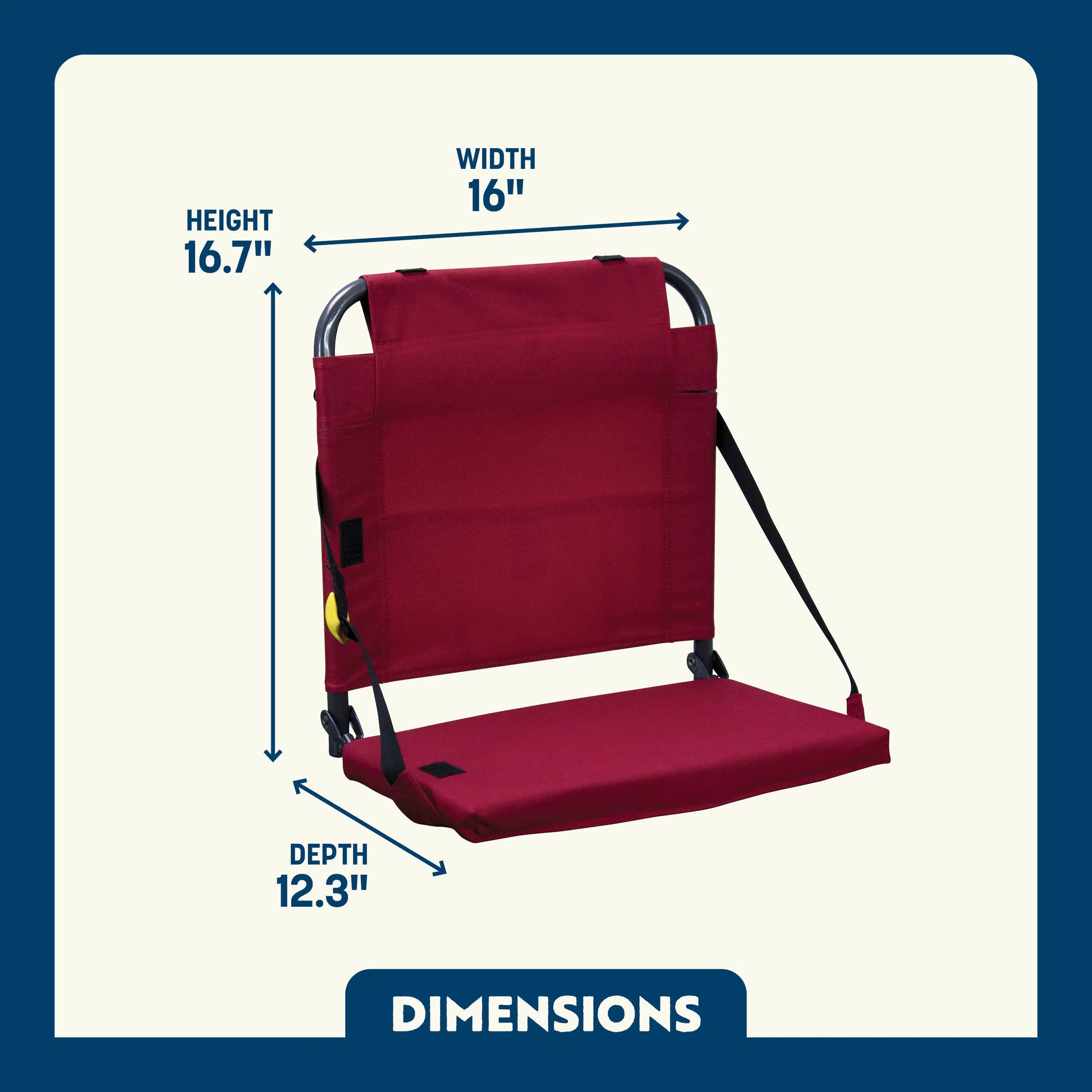 Ergonomic Back-Support BleacherBack - Choice 696 - Bleacher-Friendly Stadium Chair with Back Support Detail