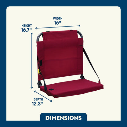 Ergonomic Back-Support BleacherBack - Choice 696 - Bleacher-Friendly Stadium Chair with Back Support Detail