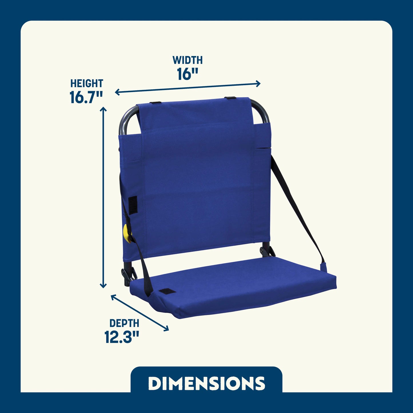 Ergonomic Back-Support BleacherBack - Choice 696 - Bleacher-Friendly Stadium Chair with Back Support Detail