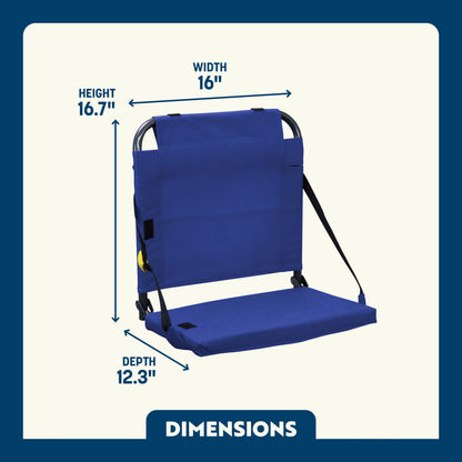 Ergonomic Back-Support BleacherBack - Choice 696 - Bleacher-Friendly Stadium Chair with Back Support Detail