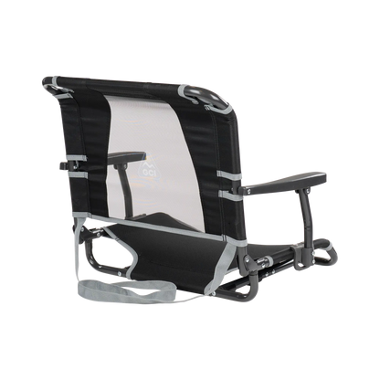 Ultra-Lightweight Big Comfort Stadium Chair with Armrests - Choice 465 - Bleacher-Friendly Stadium Chair with Back Support Detail
