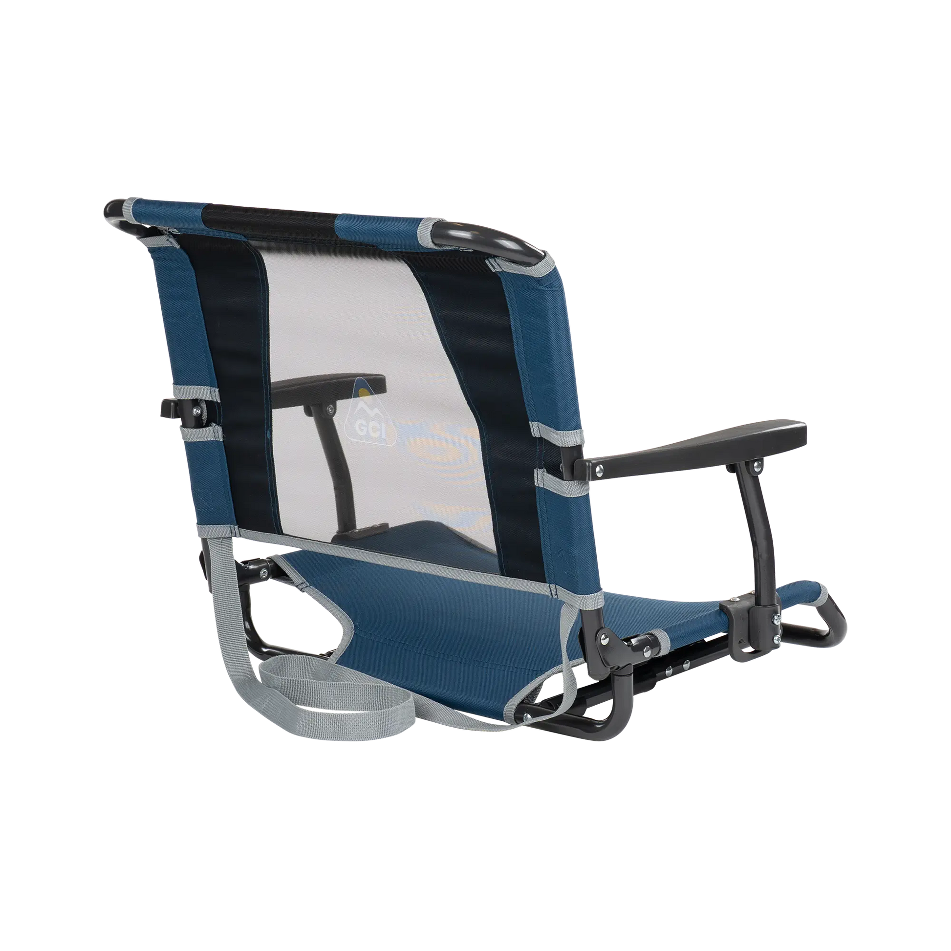 Ultra-Lightweight Big Comfort Stadium Chair with Armrests - Choice 465 - Bleacher-Friendly Stadium Chair with Back Support Detail