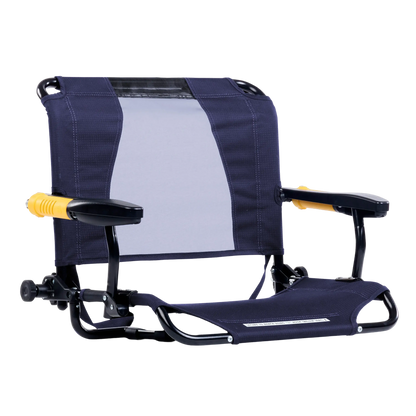Premium All-Weather Stadium Rock-Cliner - Choice 540 - Freestyle Rocker Portable Outdoor Folding Chair - Rich Blue