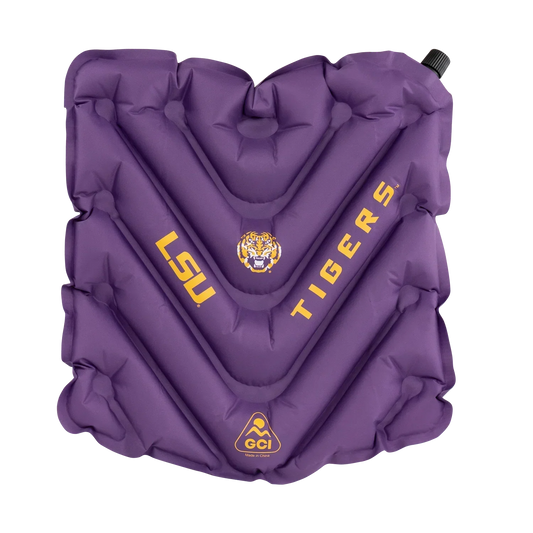 Ergonomic Back-Support College V Seat Inflatable Stadium Cushion - LSU Tigers - Choice 762 - Bleacher-Friendly Stadium Chair with Back Support - Default Title