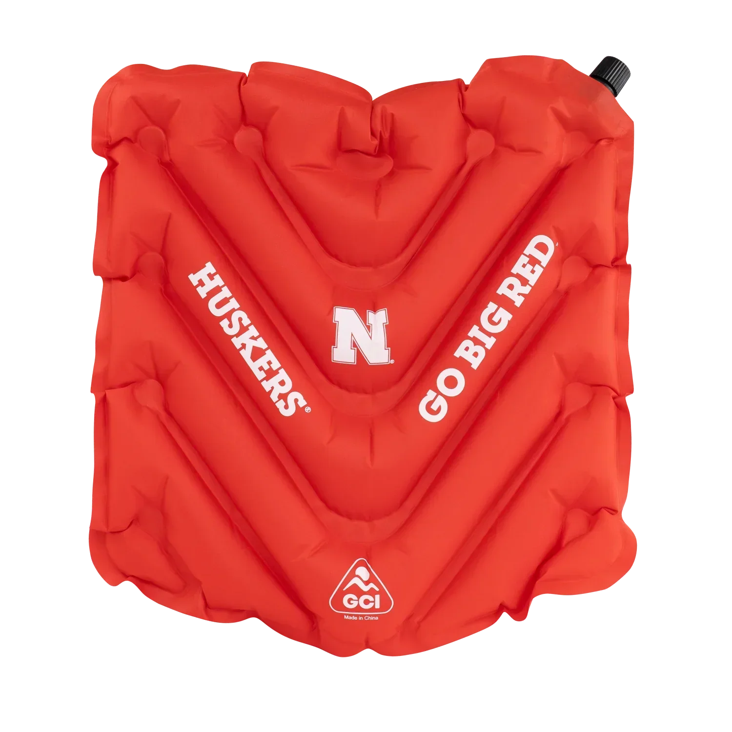 Secure-Hook College V Seat Inflatable Stadium Cushion - Nebraska Cornhuskers - Choice 277 - Ergonomic Portable Stadium Seat for Sports Events - Default Title