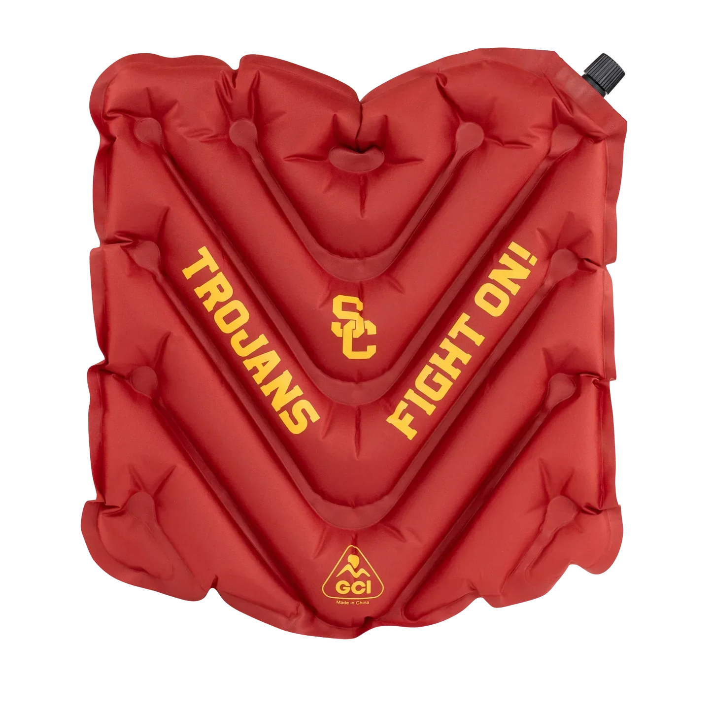 Ultra-Lightweight College V Seat Inflatable Stadium Cushion - USC Trojans - Choice 523 - Lightweight Folding Bleacher Chair with Cushioning - Default Title