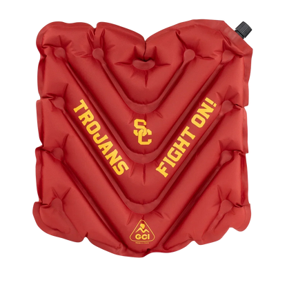 Ultra-Lightweight College V Seat Inflatable Stadium Cushion - USC Trojans - Choice 523 - Lightweight Folding Bleacher Chair with Cushioning - Default Title