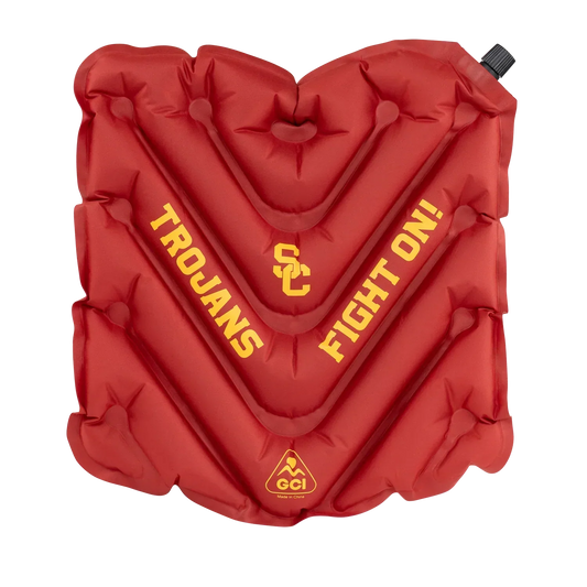 Ultra-Lightweight College V Seat Inflatable Stadium Cushion - USC Trojans - Choice 523 - Lightweight Folding Bleacher Chair with Cushioning - Default Title