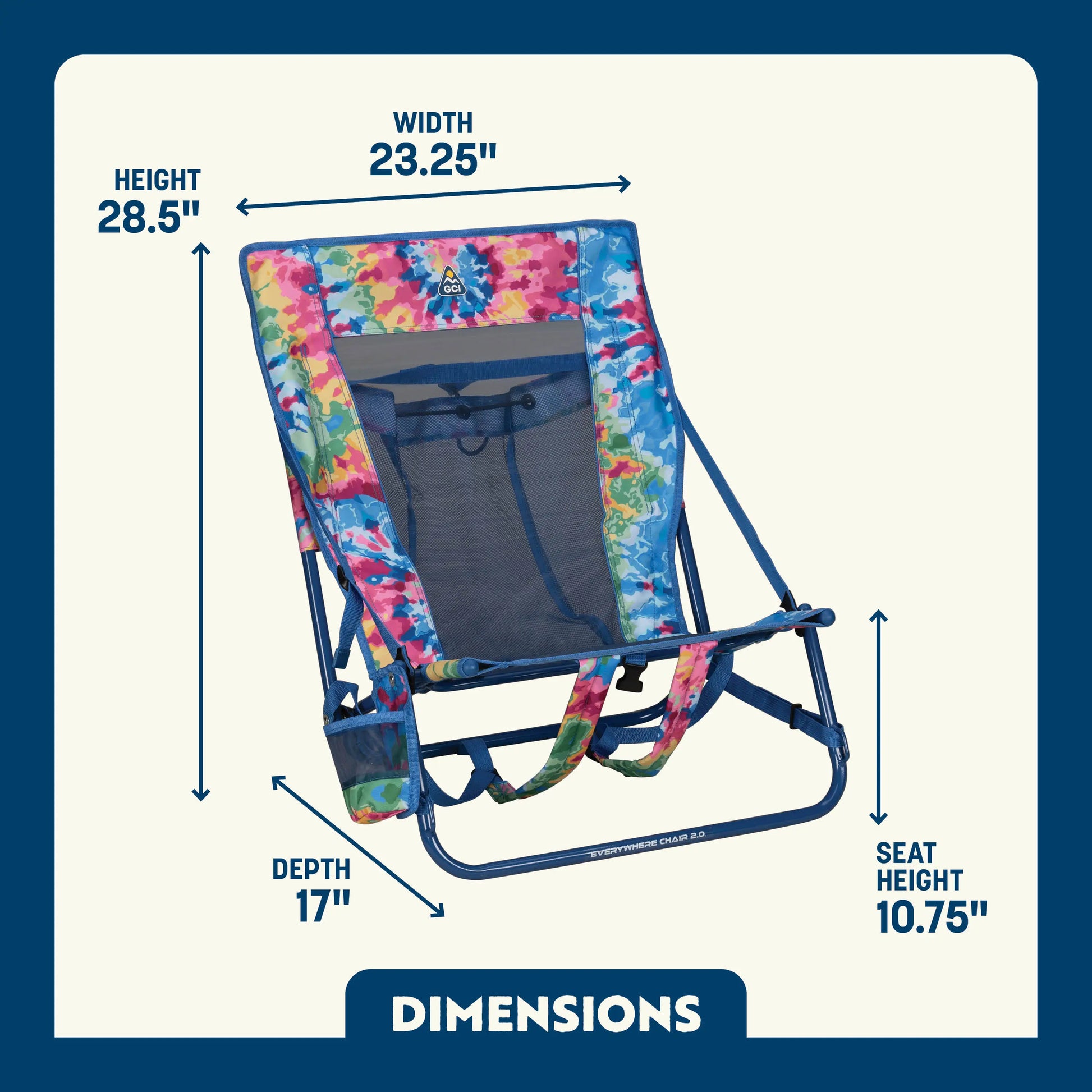Sand-Friendly Everywhere Chair 2 - Choice 656 - Portable Heavy-Duty Low Boy Chair for Ocean Side Detail