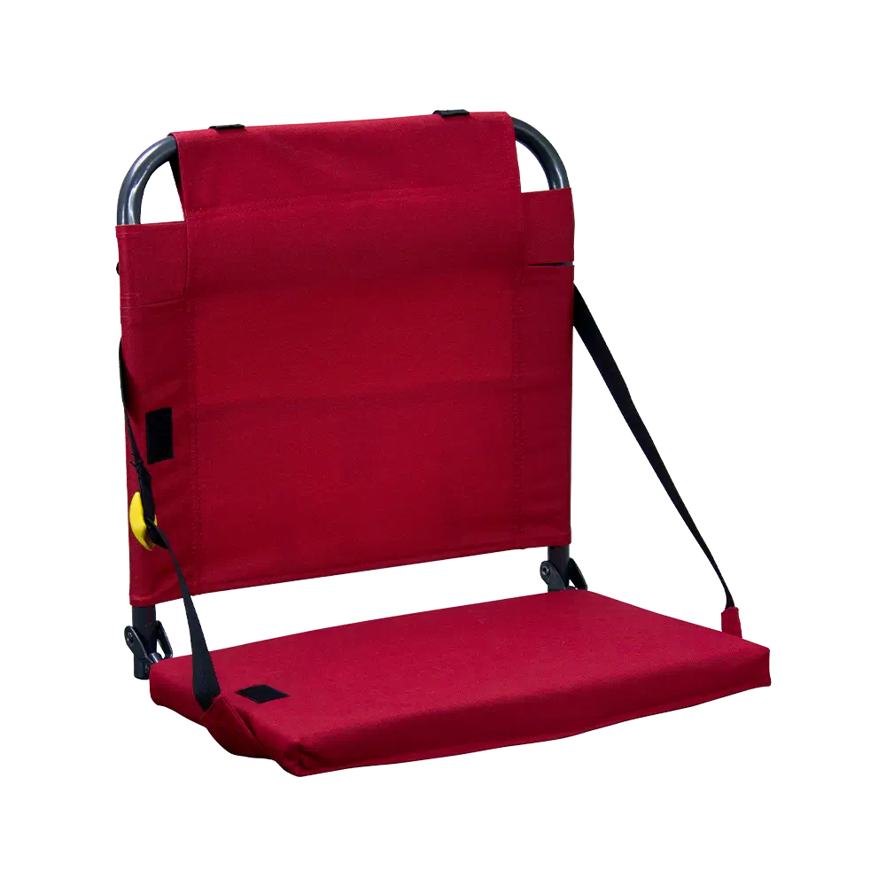 Ergonomic Back-Support BleacherBack - Choice 696 - Bleacher-Friendly Stadium Chair with Back Support - Red
