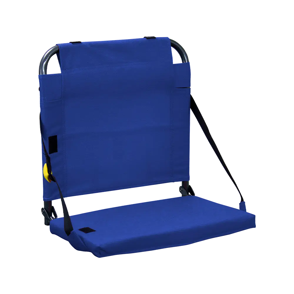 Ergonomic Back-Support BleacherBack - Choice 696 - Bleacher-Friendly Stadium Chair with Back Support - Royal Blue
