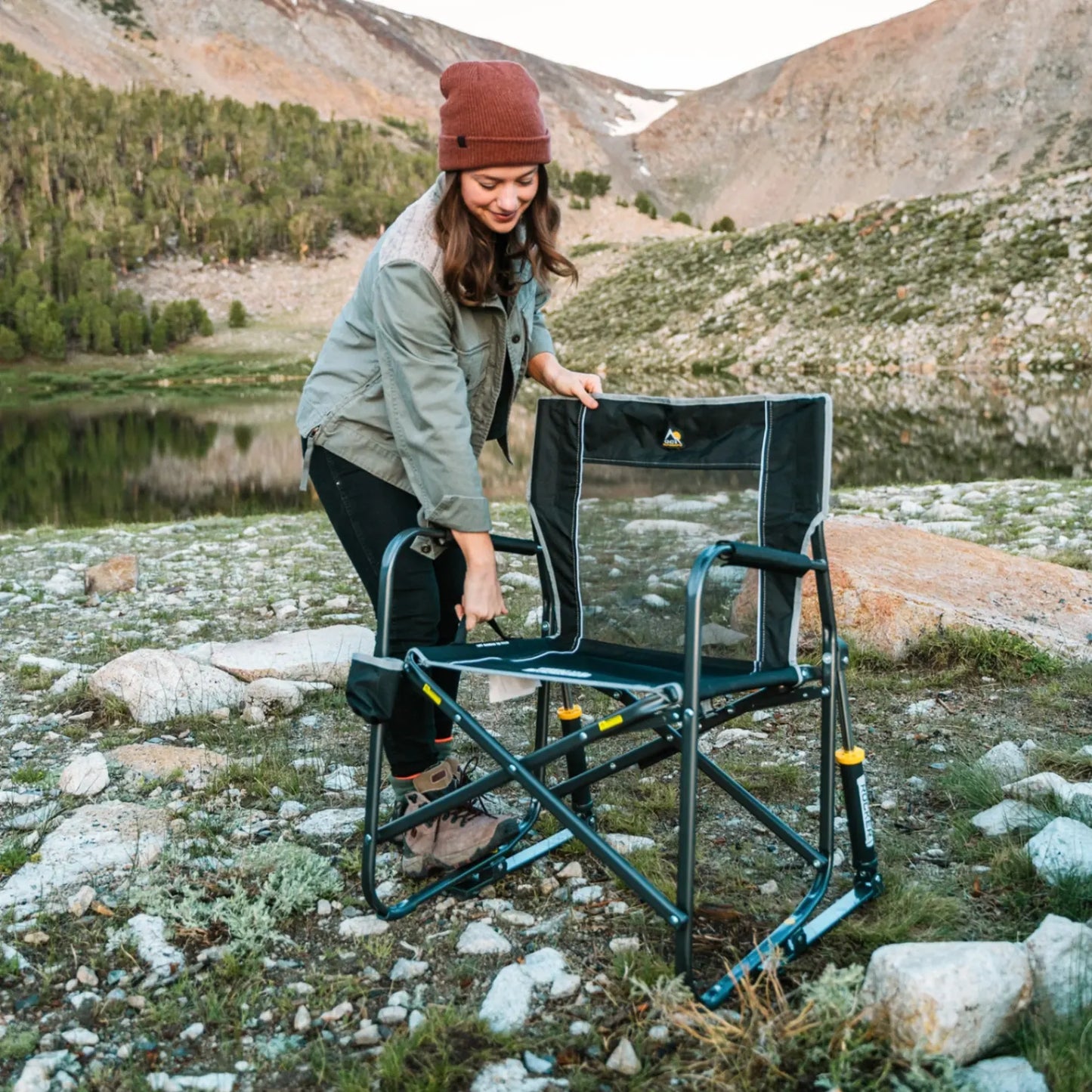 Premium All-Weather Freestyle Rocker - Choice 711 - Freestyle Rocker Portable Outdoor Folding Chair Detail