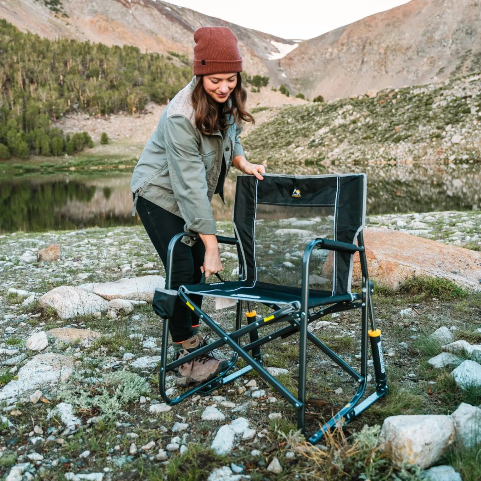 Premium All-Weather Freestyle Rocker - Choice 711 - Freestyle Rocker Portable Outdoor Folding Chair Detail