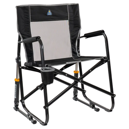 Premium All-Weather Freestyle Rocker - Choice 711 - Freestyle Rocker Portable Outdoor Folding Chair - Black