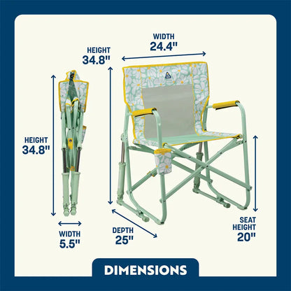 Premium All-Weather Freestyle Rocker - Choice 711 - Freestyle Rocker Portable Outdoor Folding Chair Detail