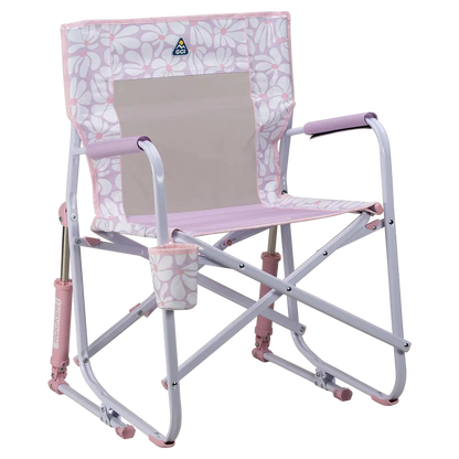 Premium All-Weather Freestyle Rocker - Choice 711 - Freestyle Rocker Portable Outdoor Folding Chair - Pink/Purple