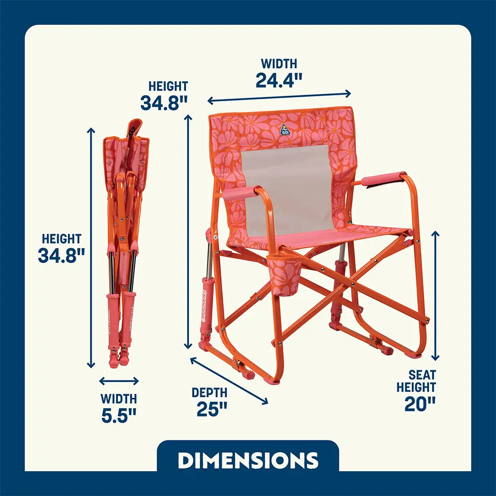 Premium All-Weather Freestyle Rocker - Choice 711 - Freestyle Rocker Portable Outdoor Folding Chair Detail