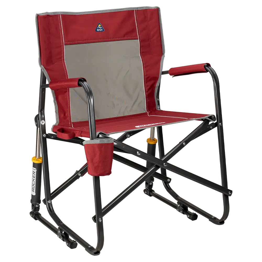 Premium All-Weather Freestyle Rocker - Choice 711 - Freestyle Rocker Portable Outdoor Folding Chair - Cinnamon