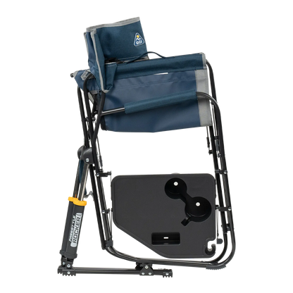 Premium All-Weather Freestyle Rocker with Side Table - Choice 853 - Patented Spring-Action Rocking Chair for Camping Detail