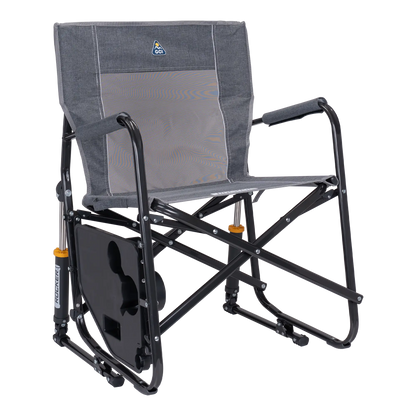 Premium All-Weather Freestyle Rocker with Side Table - Choice 853 - Patented Spring-Action Rocking Chair for Camping Detail