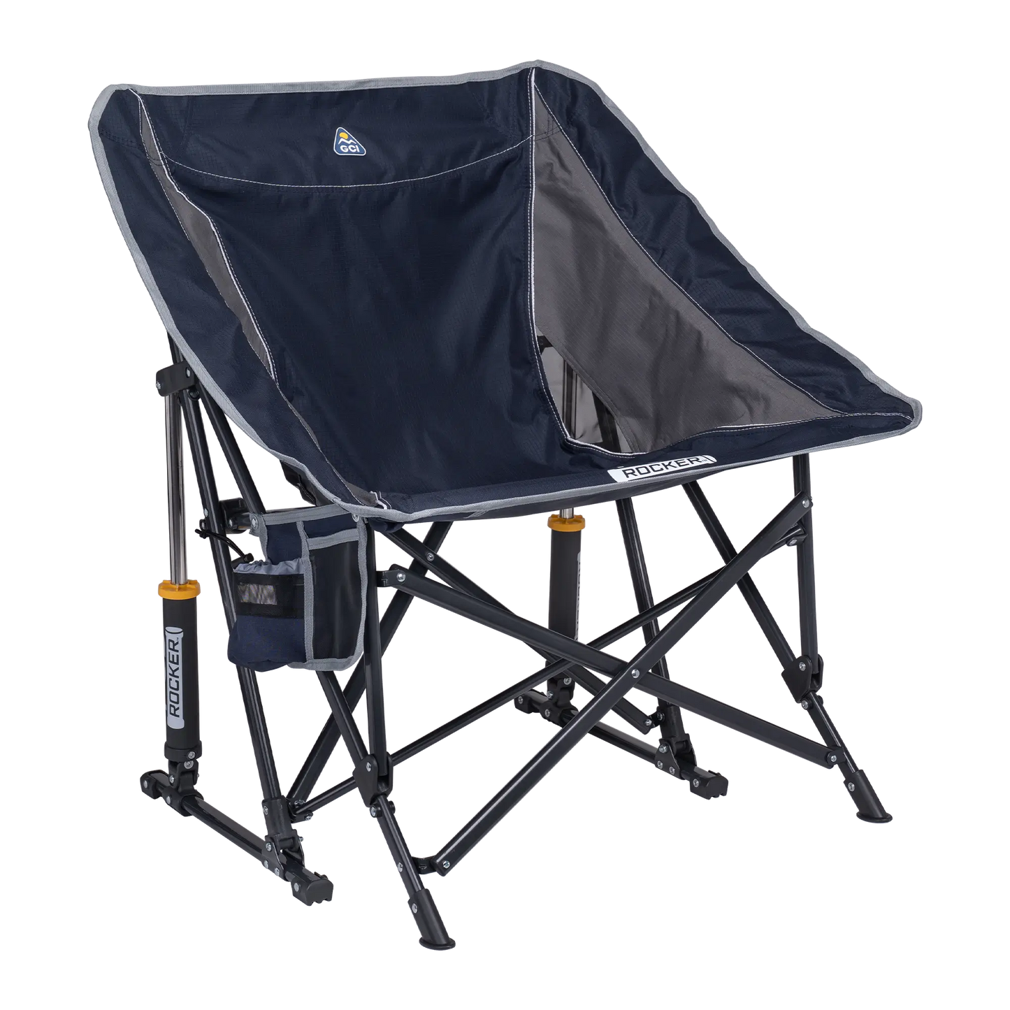 Luxury Camp Pod Rocker - Choice 933 - Patented Spring-Action Rocking Chair for Camping - Indigo