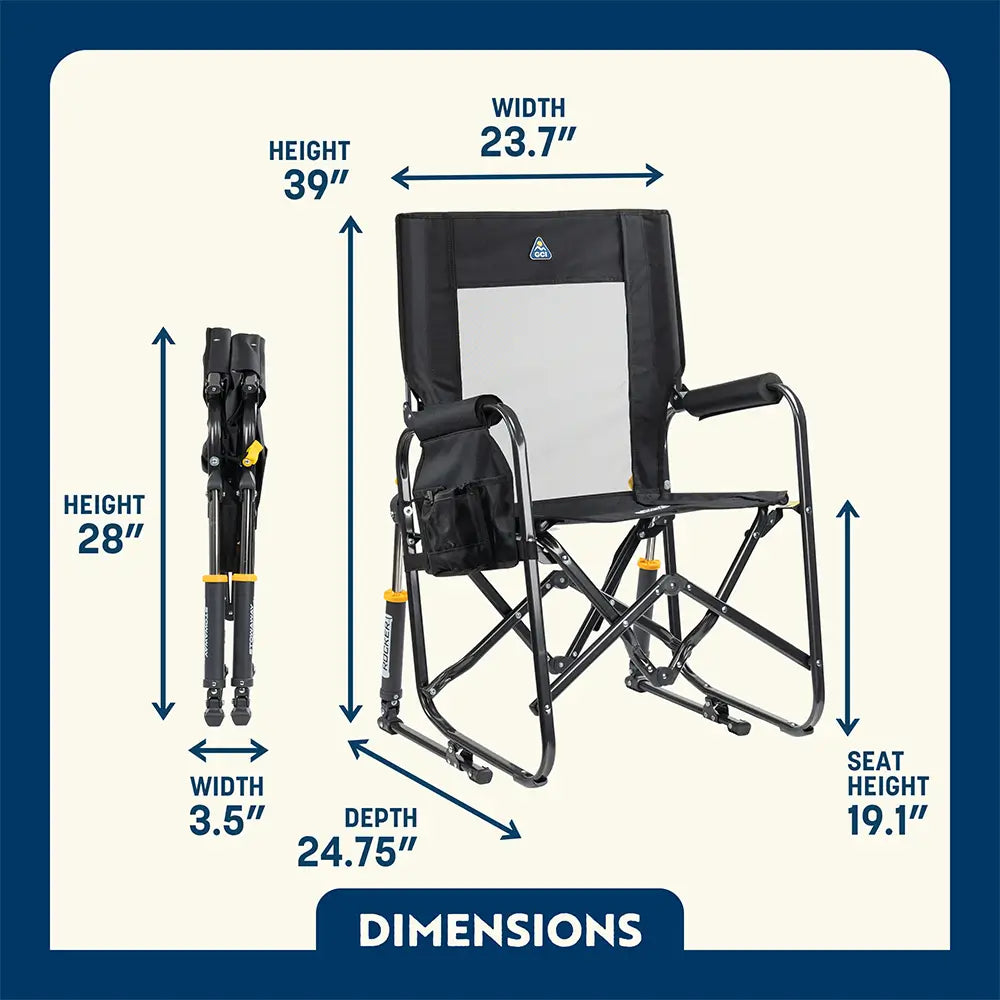 Heavy-Duty Freestyle Stowaway Rocker - Choice 794 - Patented Spring-Action Rocking Chair for Camping Detail