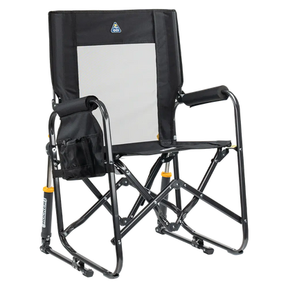Heavy-Duty Freestyle Stowaway Rocker - Choice 794 - Patented Spring-Action Rocking Chair for Camping - Black