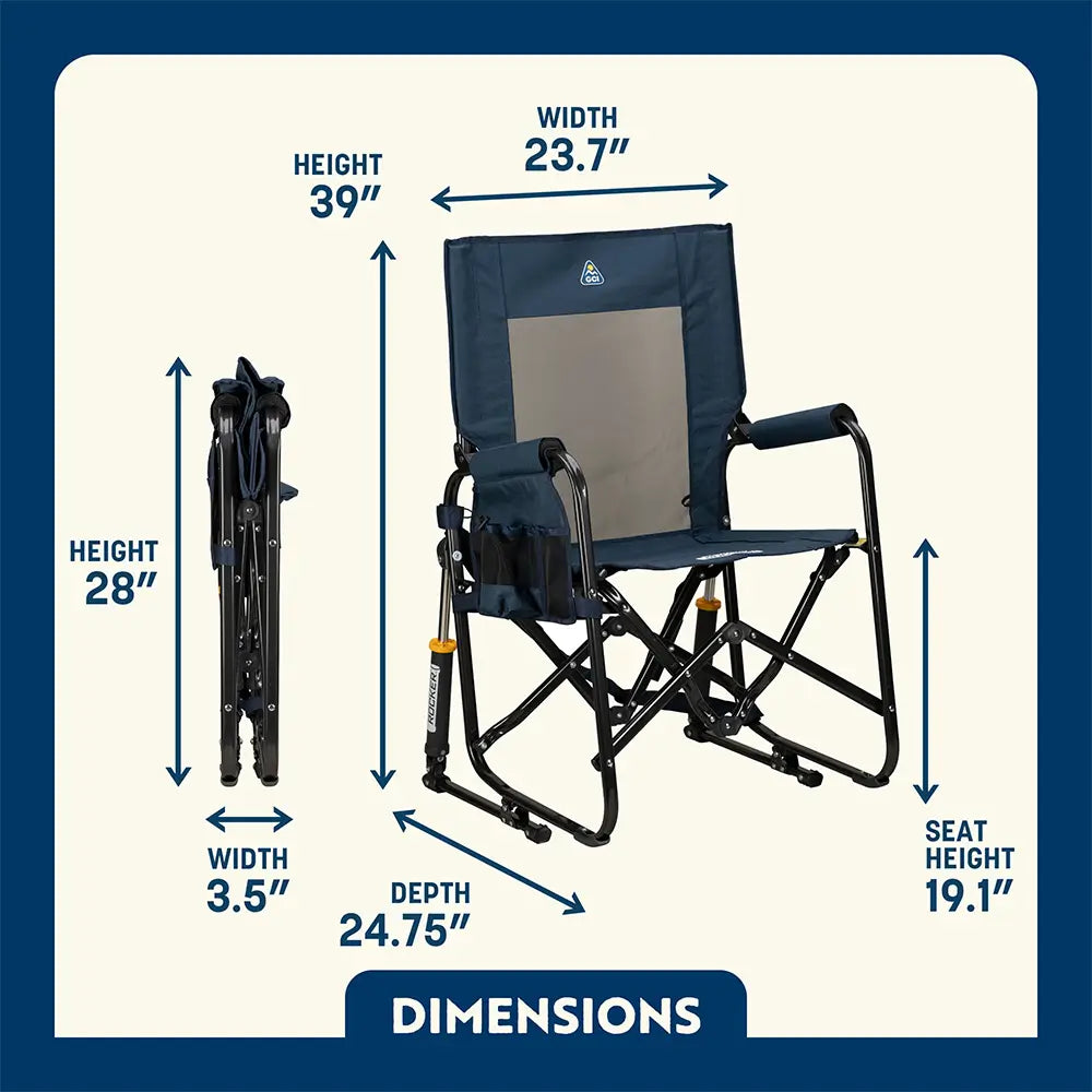 Heavy-Duty Freestyle Stowaway Rocker - Choice 794 - Patented Spring-Action Rocking Chair for Camping Detail