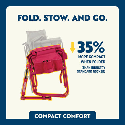 Heavy-Duty Freestyle Stowaway Rocker - Choice 794 - Patented Spring-Action Rocking Chair for Camping Detail
