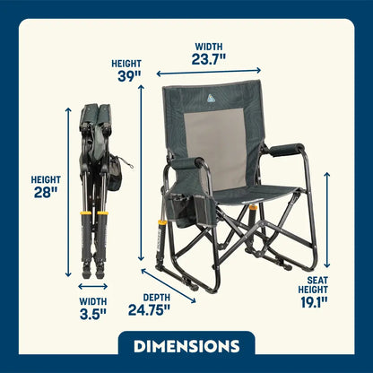 Heavy-Duty Freestyle Stowaway Rocker - Choice 794 - Patented Spring-Action Rocking Chair for Camping Detail