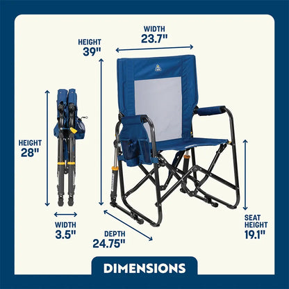 Heavy-Duty Freestyle Stowaway Rocker - Choice 794 - Patented Spring-Action Rocking Chair for Camping Detail