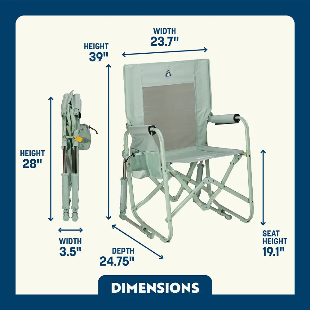 Heavy-Duty Freestyle Stowaway Rocker - Choice 794 - Patented Spring-Action Rocking Chair for Camping Detail
