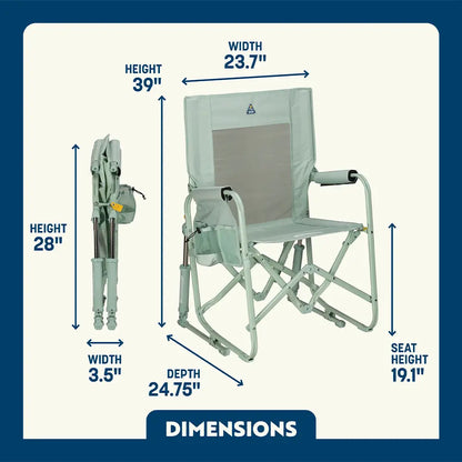 Heavy-Duty Freestyle Stowaway Rocker - Choice 794 - Patented Spring-Action Rocking Chair for Camping Detail