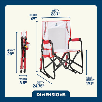 Heavy-Duty Freestyle Stowaway Rocker - Choice 794 - Patented Spring-Action Rocking Chair for Camping Detail