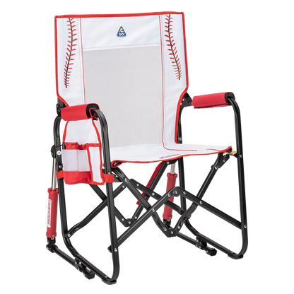 Heavy-Duty Freestyle Stowaway Rocker - Choice 794 - Patented Spring-Action Rocking Chair for Camping - Baseball