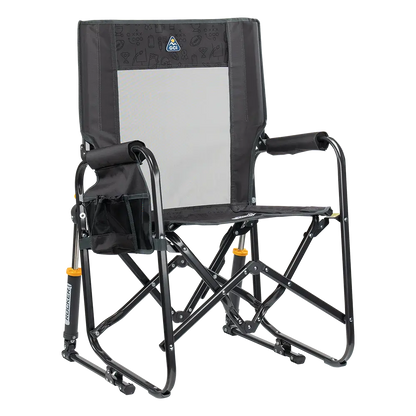 Heavy-Duty Freestyle Stowaway Rocker - Choice 794 - Patented Spring-Action Rocking Chair for Camping - Tailgater Dark Charcoal