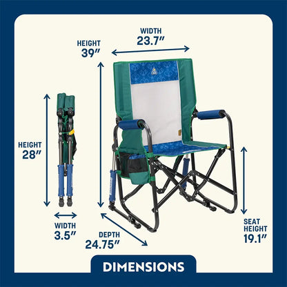 Heavy-Duty Freestyle Stowaway Rocker - Choice 794 - Patented Spring-Action Rocking Chair for Camping Detail