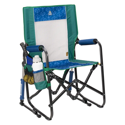 Heavy-Duty Freestyle Stowaway Rocker - Choice 794 - Patented Spring-Action Rocking Chair for Camping - Pickleball Green