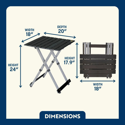 Heavy-Duty Grilling Compact Camp Table 20 - Choice 513 - Slim-Fold Outdoor Cook Station with Storage Shelves Detail