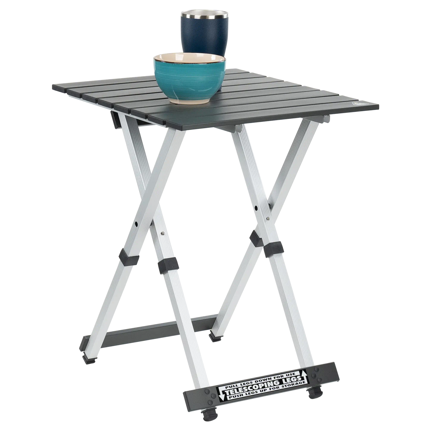 Heavy-Duty Grilling Compact Camp Table 20 - Choice 513 - Slim-Fold Outdoor Cook Station with Storage Shelves Detail