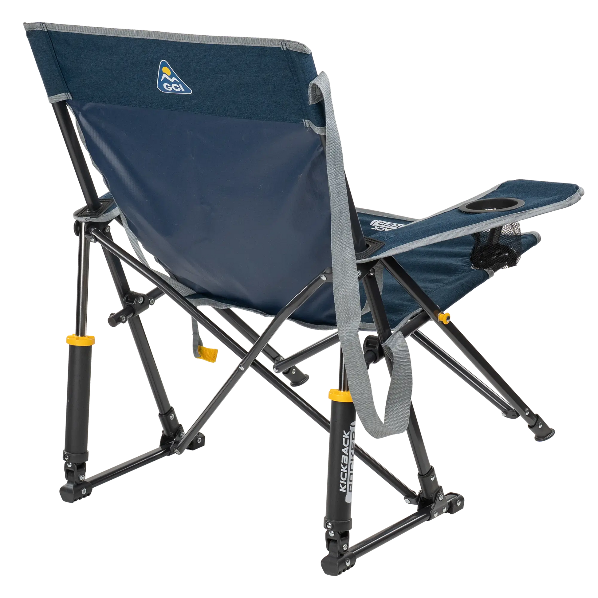 Luxury Camp Kickback Rocker - Choice 345 - Heavy-Duty Kickback Rocker with Beverage Holder Detail