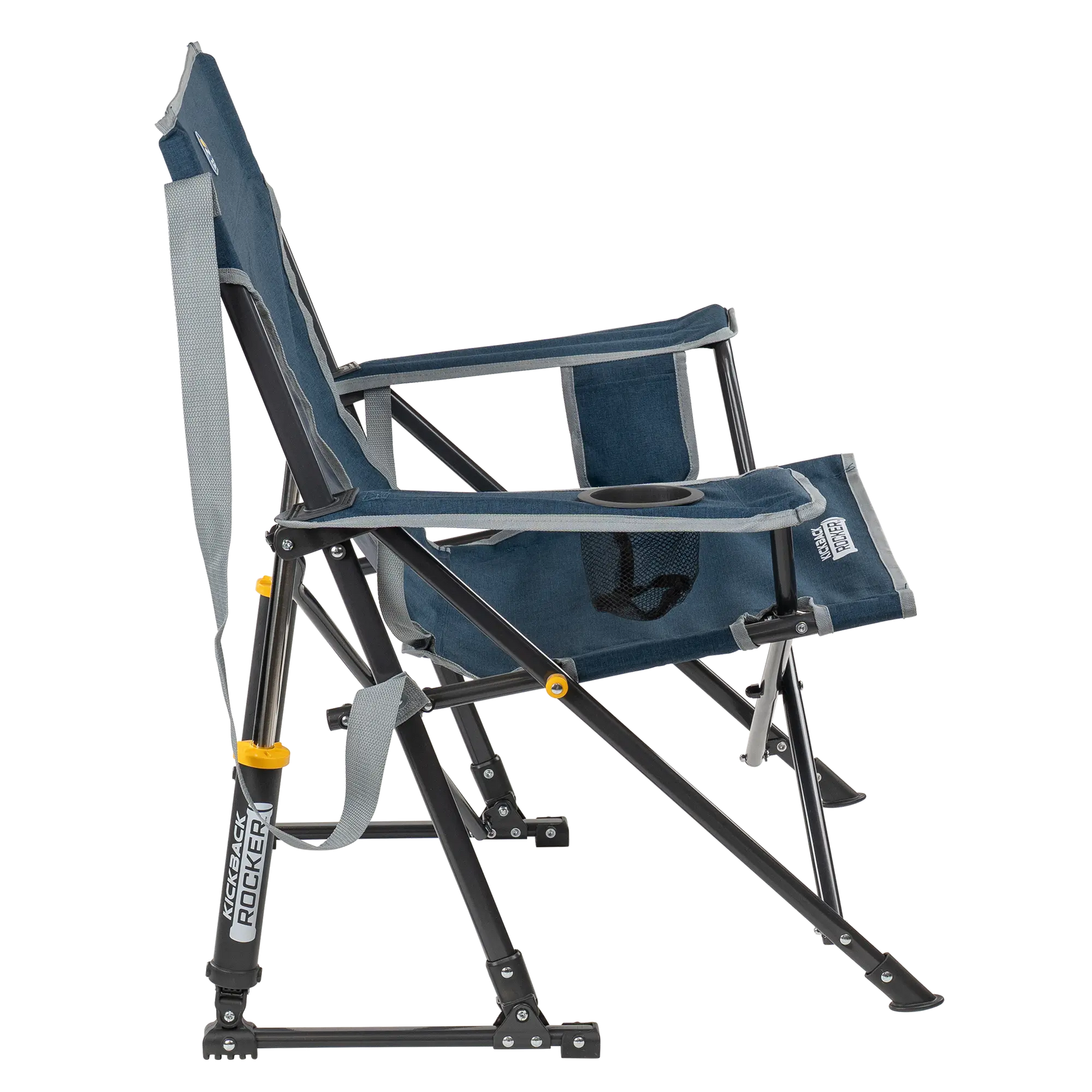 Luxury Camp Kickback Rocker - Choice 345 - Heavy-Duty Kickback Rocker with Beverage Holder Detail