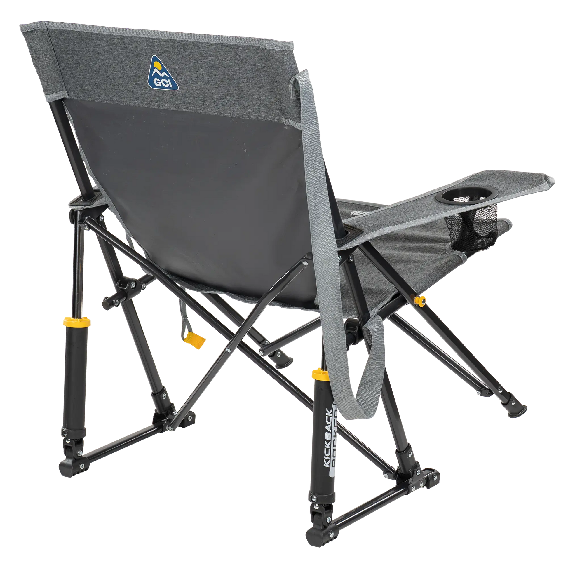 Luxury Camp Kickback Rocker - Choice 345 - Heavy-Duty Kickback Rocker with Beverage Holder Detail