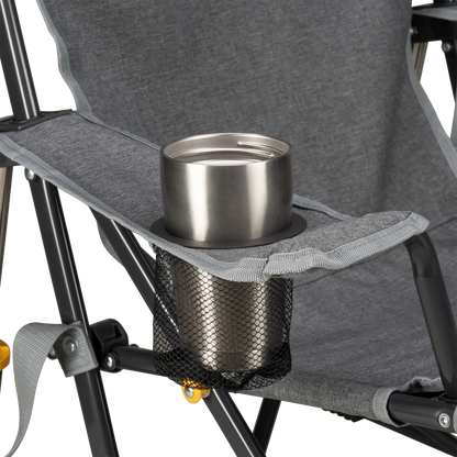 Luxury Camp Kickback Rocker - Choice 345 - Heavy-Duty Kickback Rocker with Beverage Holder Detail