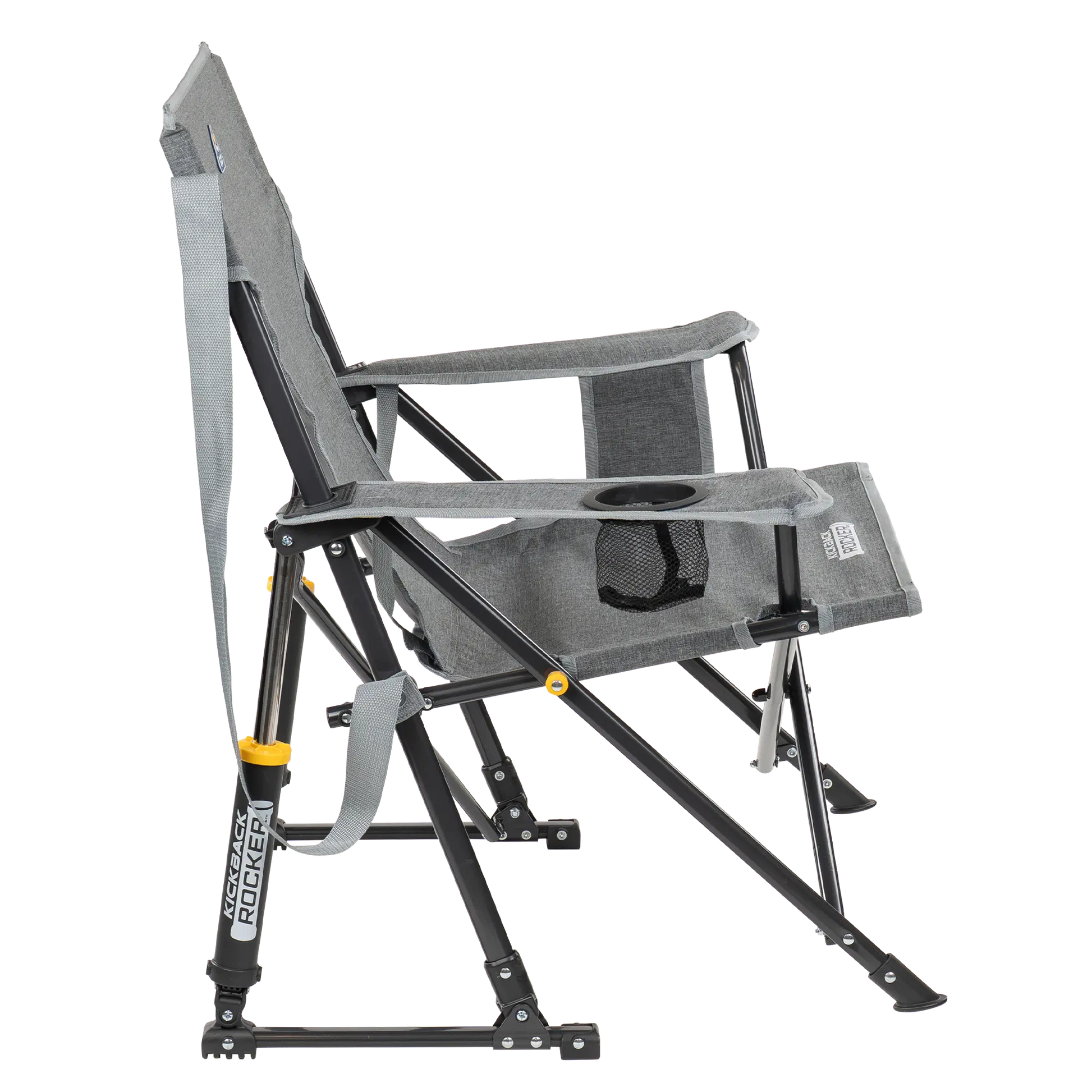Luxury Camp Kickback Rocker - Choice 345 - Heavy-Duty Kickback Rocker with Beverage Holder Detail
