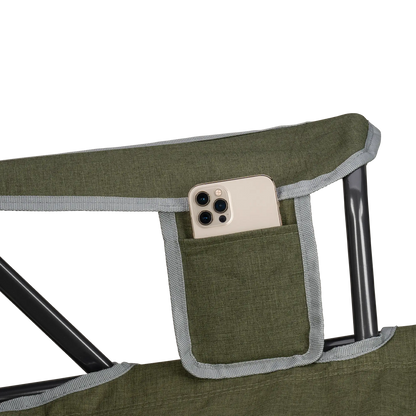 Luxury Camp Kickback Rocker - Choice 345 - Heavy-Duty Kickback Rocker with Beverage Holder Detail