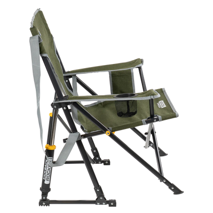 Luxury Camp Kickback Rocker - Choice 345 - Heavy-Duty Kickback Rocker with Beverage Holder Detail